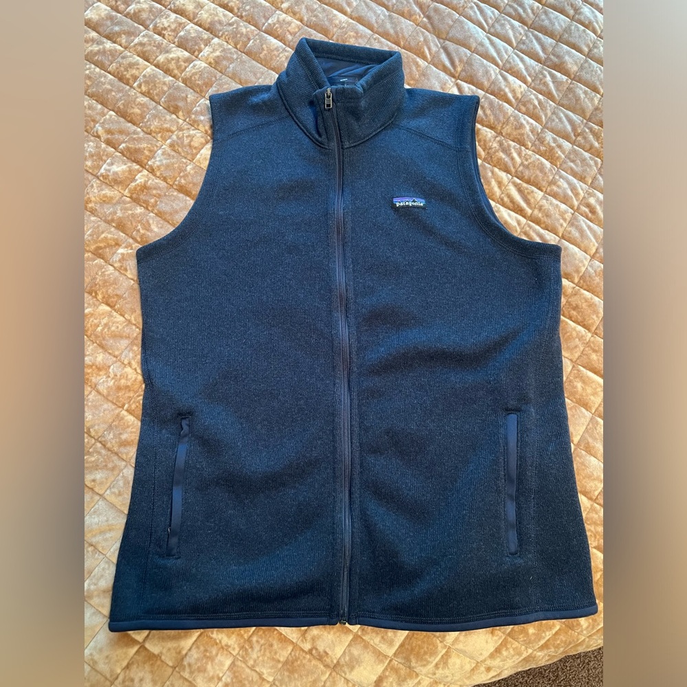Women’s navy blue Patagonia vest size XL Boston Scientific logo better sweater